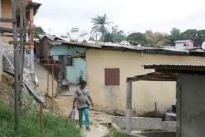 Canal + satellite dishes are dotted across the roofs in Libreville. By Steeve Jordan (AFP)