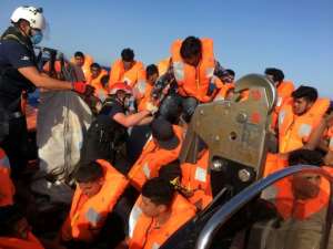 Charity SOS Mediterranee operates the Ocean Viking to rescue migrants and refugees. By Shahzad ABDUL (AFP/File)