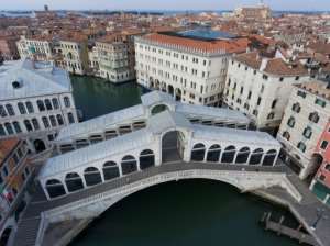 Cities like Venice went into full lockdown in April as half of humanity faced virus restrictions. By MARCO SABADIN (AFP)