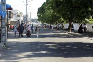 Civilians deserted the streets of Moroni as gunfire rocked the Comoran capital. By YOUSSOUF IBRAHIM (AFP)