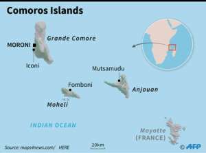 Map of the Comoros Islands. By Kun TIAN (AFP)
