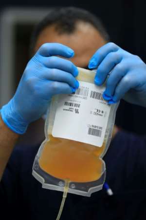 Convalescent plasma, the watery fluid in blood teeming with antibodies post-illness, is being used for Covid-19 after it has proven effective in small studies to treat other infectious diseases, including Ebola and SARS. By Khaled DESOUKI (AFP/File)