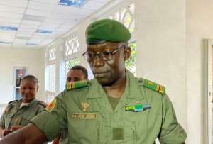 Colonel Malick Diaw is believed to have been in charge of coordinating the military units leading to the coup. By MALIK KONATE (AFP)