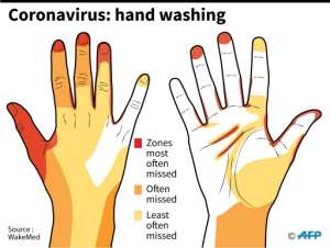 Coronavirus: hand washing. By Sophie RAMIS (AFP)