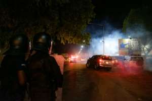 Clashes broke out hours after opposition leader Ousainou Darboe appealed to his supporters for calm. By GUY PETERSON (AFP)