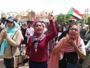 Protesters marched Thursday in Khartoum for 