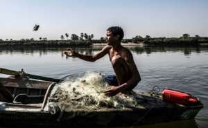 Despite its importance, the Nile is still heavily polluted in Egypt. By Khaled DESOUKI (AFP/File)