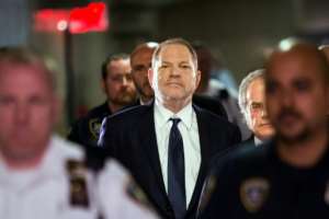 Disgraced Hollywood film producer Harvey Weinstein is facing sex crimes charges in New York -- his downfall galvanized the #MeToo movement. By EDUARDO MUNOZ ALVAREZ (AFP/File)