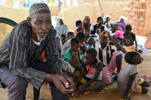 Displaced: Belem Boureima, a 74-year-old farmer, is among 1.4 million people in Burkina Faso who have fled the violence. By ISSOUF SANOGO (AFP)