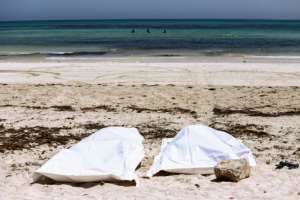 Dozens of bodies of migrants -- like those retrieved on the island of Djerba last year -- are recovered from the sea off Tunisia every year, casualties of journeys toward Europe across the Mediterranean that ended in tragedy. By ANIS MILI (AFP/File)