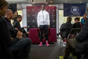 Eliud Kipchoge is focused on his '1:59 Challenge' in Vienna. By ALEX HALADA (AFP)