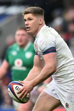 England's fly-half Owen Farrell runs with the ball during their Six Nations rugby union match against Ireland, at Twickenham stadium in London, on March 17, 2018.  By Glyn KIRK (AFP/File)