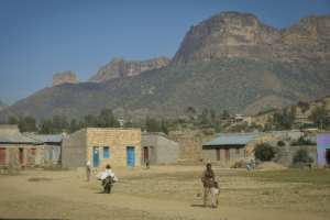 Eritrean refugees still cross into Ethiopia by the hundreds each day. Shown here is the border village of Sebeya. By MICHAEL TEWELDE (AFP)
