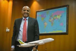 Ethiopian Airlines CEO Tewolde Gebremariam said it may need to defer lease payments on aircraft. By Michael Tewelde (AFP)