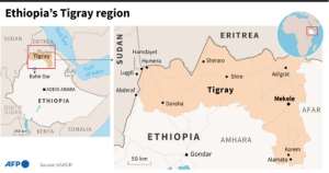 Ethiopia's Tigray region and neighboring countries.  By (AFP)