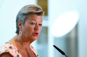 European Commissioner for Home Affairs Ylva Johansson says the EU's new asylum system has to mandatory. By FRANCOIS LENOIR (POOL/AFP/File)