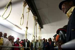 Families of anti-apartheid activists hanged at Pretoria Central Prison can visit the gallows as part of a grieving process that involves their loved ones' remains being located, disinterred, and handed over for reburial. By Phill Magakoe (AFP/File)