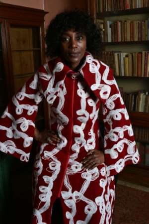 Fabiola Manirakiza was taught to sew by Italian nuns at her school in Zaire, which became the Democratic Republic of Congo. By MIGUEL MEDINA (AFP)
