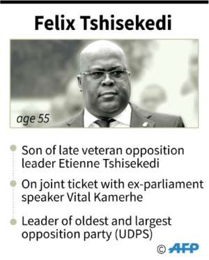 Felix Tshisekedi, declared winner of presidential elections in the Democratic Republic of Congo.. By Juliette VILROBE (AFP)