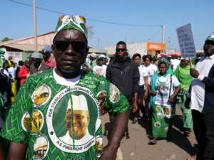 Former dictator Yahya Jammeh retains significant political support in The Gambia, and his shadow still hangs over the poll. By ROMAIN CHANSON (AFP)