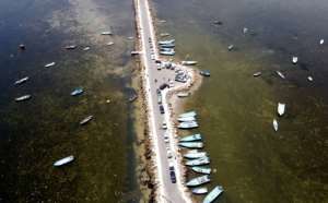 Former Libyan dictator Moamer Kadhafi dreamt of building a luxury seaside resort at Farwa. By Mahmud TURKIA (AFP)