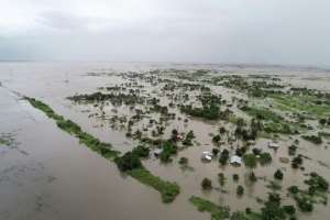 Flooded area: The land west of the city of Beira has been transformed into an inland sea. By document (United Nations World Food Program / AFP)