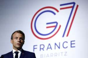 French President Emmanuel Macron has lobbied relentlessly for donations for the G5 Sahel force. By Ian LANGSDON (POOL/AFP/File)