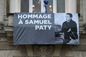 French teacher Samuel Paty was beheaded for showing cartoons of the Prophet Mohamed in his civics class. By Pascal GUYOT (AFP/File)