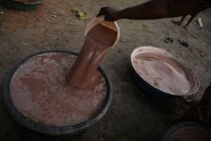 Freshly-made burukutu: The beverage can vary in alcoholic strength from around four percent to a hefty 10 percent. By Kola Sulaimon (AFP)