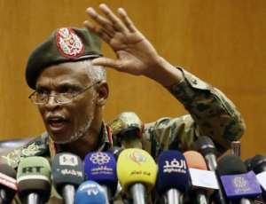 General Awad Ibn Phew was sworn in as head of the new political committee of the Sudanese Military Council, just hours after the Omar al-Bashir overthrow by the army. By ASHRAF SHAZLY (AFP)