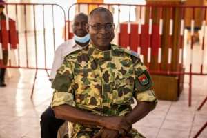 General Gilbert Diendere in the courtroom. By OLYMPIA DE MAISMONT (AFP)