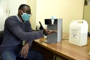 Gianna Andjembe is working on an automatic sanitiser dispenser and says