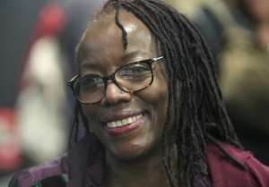 Happier days: Zimbabwean author Tsitsi Dangarembga, pictured at the Frankfurt Book Fair in October 2018. By Daniel ROLAND (AFP/File)