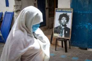 Hendrix visited the Moroccan city fleetingly in 1969, ahead of Woodstock and a year before his death. By FADEL SENNA (AFP)