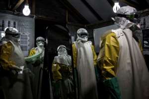 Health workers flooded into eastern DR Congo to help fight Ebola after the disease broke out in the region in August 2018. By John WESSELS (AFP)
