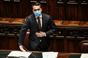 In addressing the Chamber of Deputies, Di Maio provided preliminary details of how the attack on the two vehicles unfolded. By Filippo MONTEFORTE (POOL/AFP)