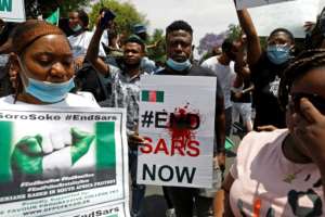 In South Africa, the continent's other economic powerhouse, hundreds of people took to the streets on Wednesday to voice their outrage at the shooting. By Phill Magakoe (AFP)