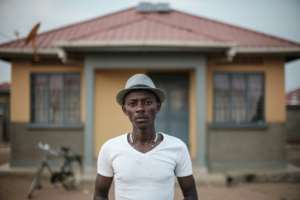 Innocent Tumwebaze says he worries because he doesn't legally own land he was given in return for making way for developments related to the oil projects. By Yasuyoshi CHIBA (AFP)