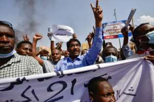 Industry Minister Ibrahim al-Sheikh joined in Thursday's mass rallies backing civilian rule. By - (AFP)