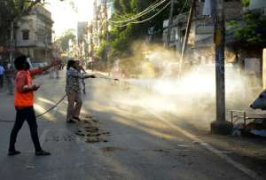 India has also imposed a nationwide lockdown to battle the coronavirus. By Sanjay KANOJIA (AFP)