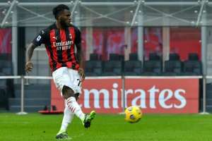 Ivorian Franck Kessie converts a penalty for Serie A leaders AC Milan against Fiorentina.. By Tiziana FABI (AFP)