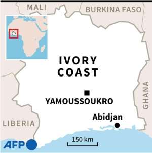 Map of Ivory Coast. By Laurence SAUBADU (AFP)