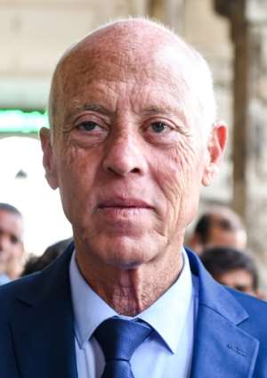 Kais Said, a newcomer to Tunisia's political scene, has scored well in recent opinion polls. By FETHI BELAID (AFP)