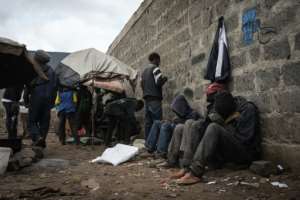 Kenya was once a hub for heroin trafficking to Europe before becoming a market itself -- the drug is a cheap and highly addictive hit for poor people. By Yasuyoshi CHIBA (AFP)