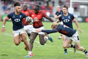 Kenya failed to claim a place at next year's World Cup after defeats in the qualifying repechage tournament in Marseille, including 42-17 to Hong Kong. By GERARD JULIEN (AFP/File)