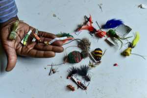Kenya has a fly fishing industry that for decades has supplied fishermen from Norway to New Zealand. By Simon MAINA (AFP)