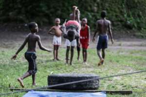 Le Cirque de l'Equateur is Gabon's only circus school. By Steeve Jordan (AFP)