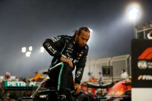 Lewis Hamilton tested positive for coronavirus just two days after winning the Bahrain Grand Prix. By HAMAD I MOHAMMED (POOL/AFP/File)