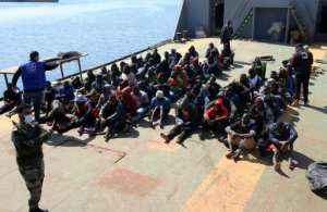 Libya is a favoured departure point for migrants from sub-Saharan Africa risking the perilous sea crossing to Europe and many are held in overcrowded detention centres after being intercepted on the high seas. By Mahmud TURKIA (AFP/File)