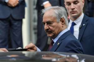Libyan eastern commander Khalifa Haftar launched an offensive on Tripoli in April. By ARIS MESSINIS (AFP)